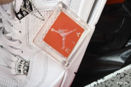 4 JORDAN RETRO AIR “PURE MENS WHITE MONEY” 308497-100 0805